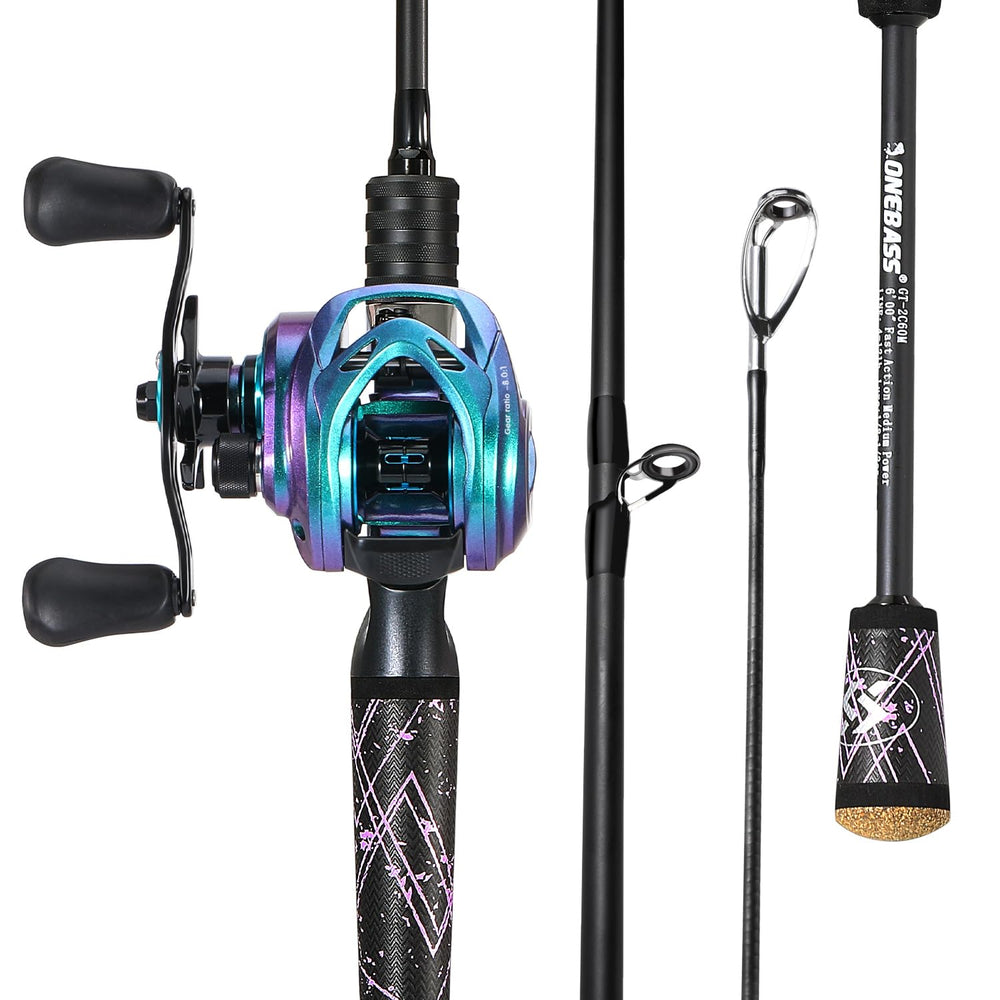One Bass ALFEN 6 ft left-handed setup offers ergonomic casting.