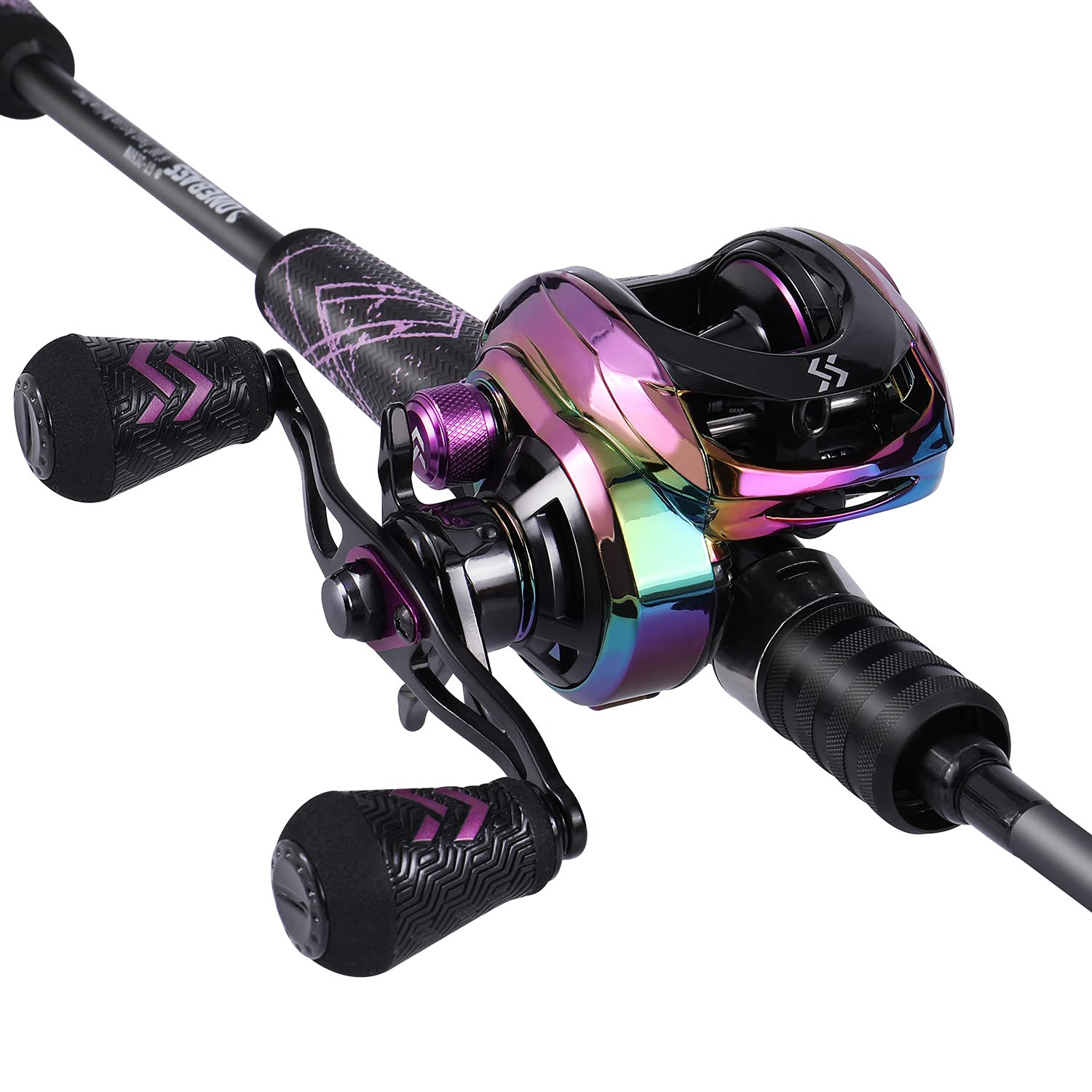 One Bass alfen gt rod graphite blank delivers high sensitivity for precise lure action.