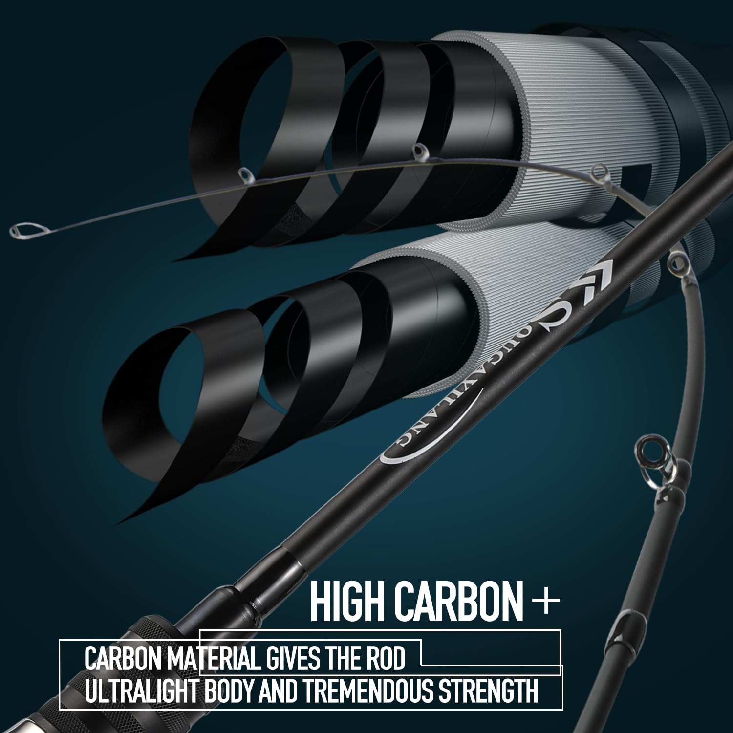 One Bass ALFEN guides with stainless steel and titanium oxide inserts boost sensitivity.