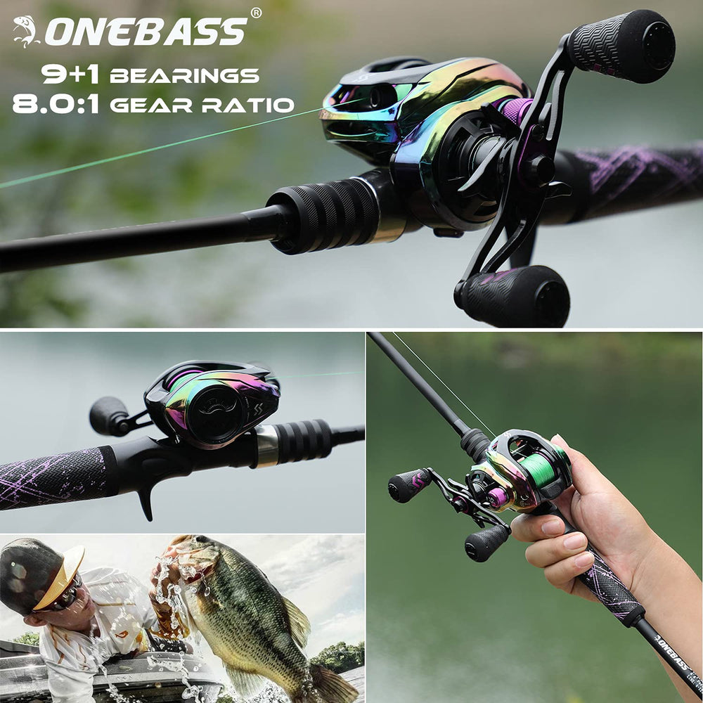 One Bass baitcasting right-handed configuration suits dominant-hand casting and quick setup.
