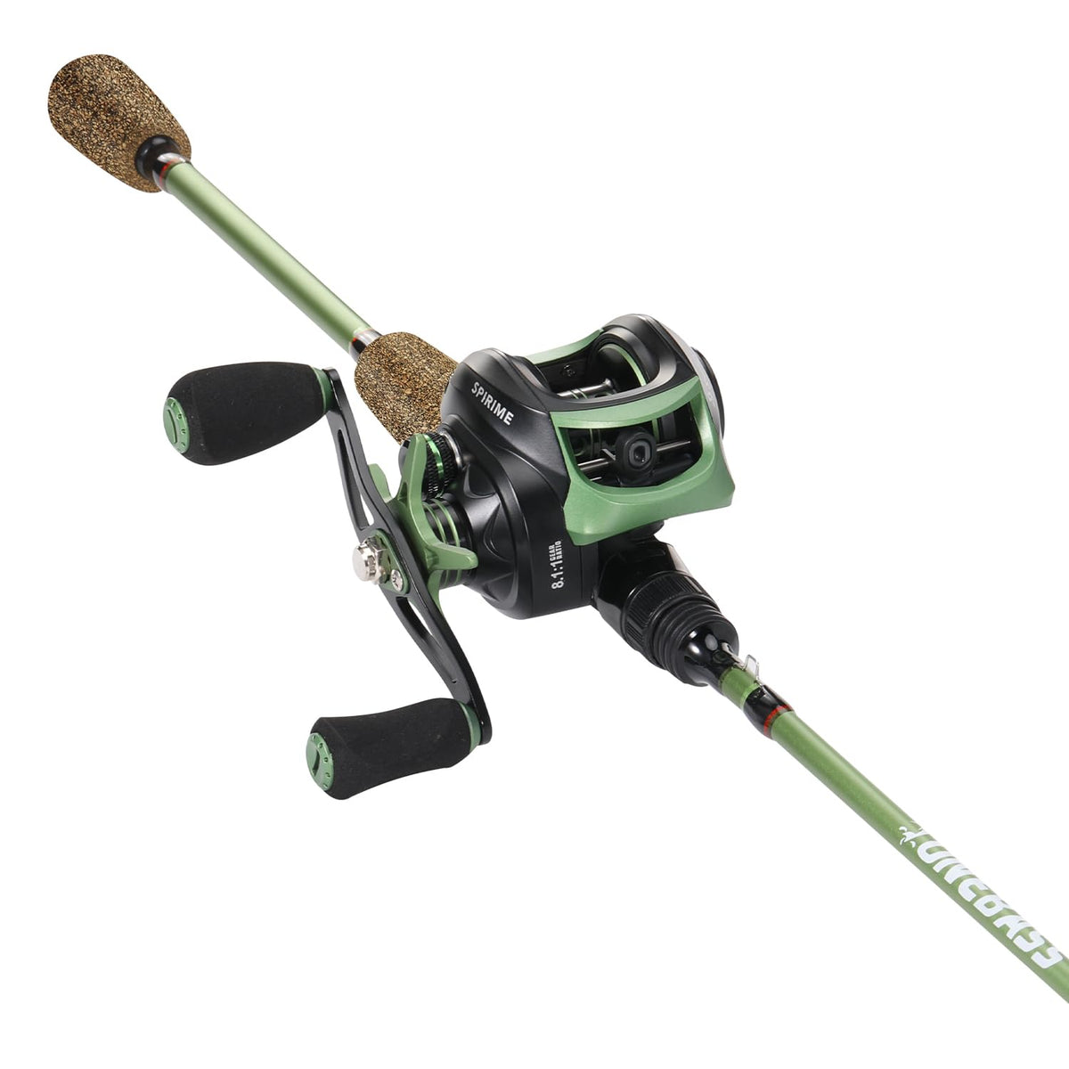 One Bass combo 7ft right-handed reel ideal for versatile freshwater casting.