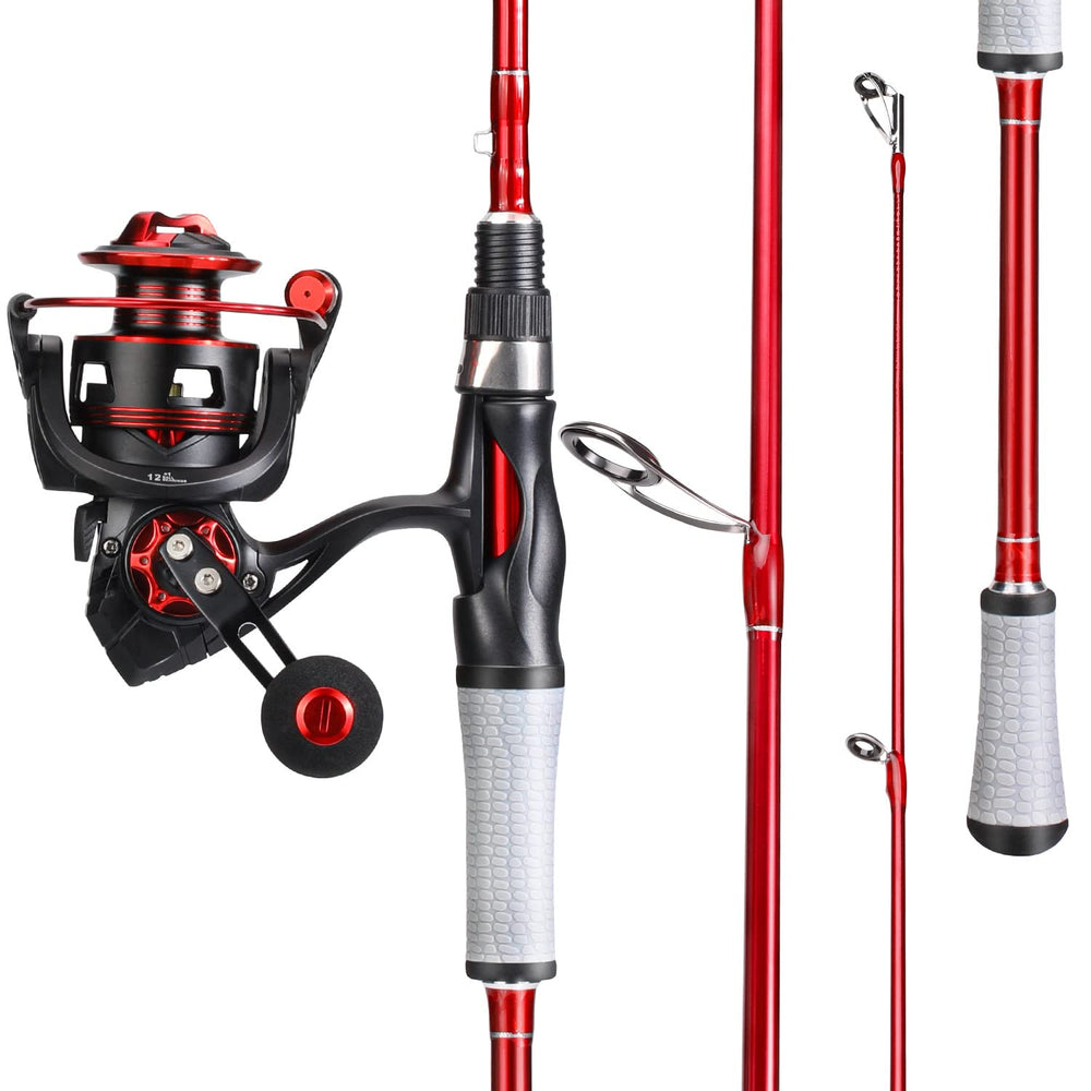 One Bass Spirit Flame stainless guides close-up for smooth line flow.