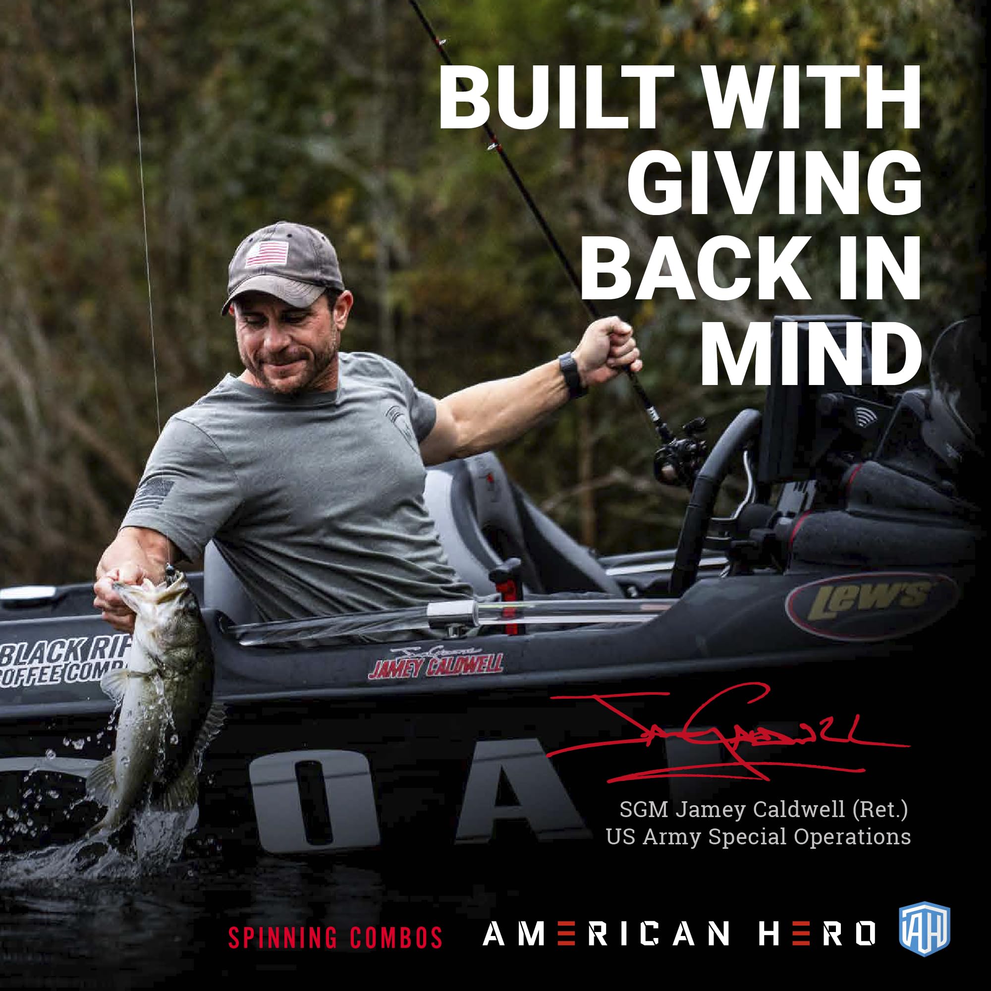 Product warranty and packaging for Lew's American Hero Camo kit