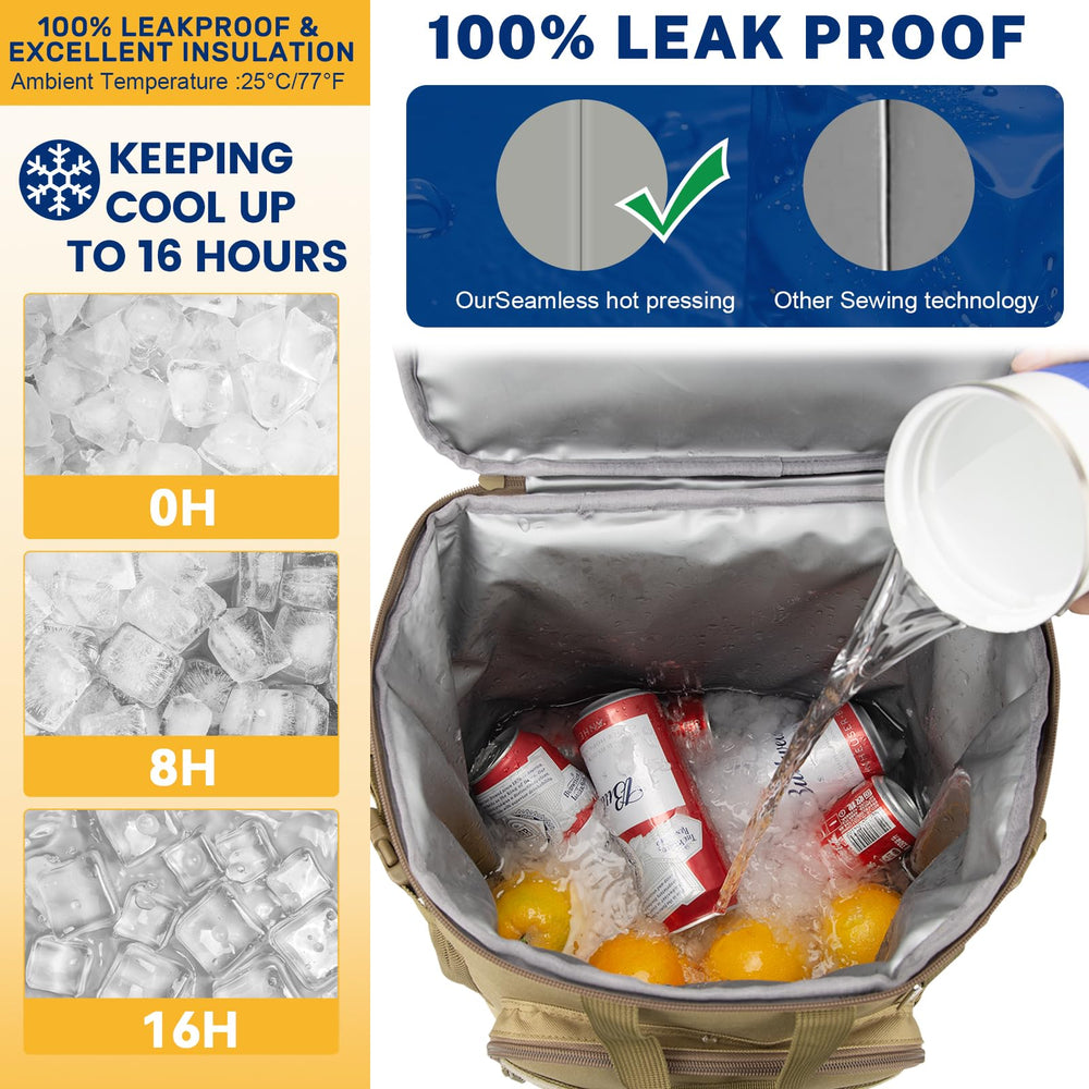 onedayhi backpack cooler insulated compartments preserve beverages and foods for hours during hikes or beach days.
