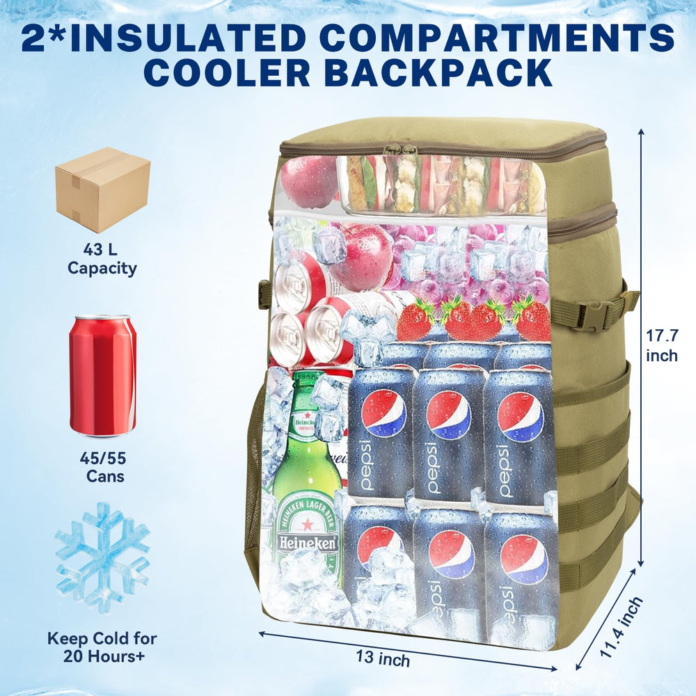 onedayhi backpack cooler seamless leak-proof design helps prevent spills during travel or outdoor adventures.