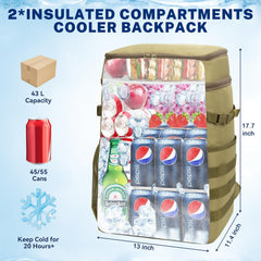 onedayhi backpack cooler seamless leak-proof design helps prevent spills during travel or outdoor adventures.