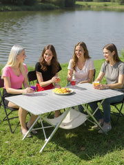 ONEFOREST camping table aluminum alloy triangular frame for stable outdoor use