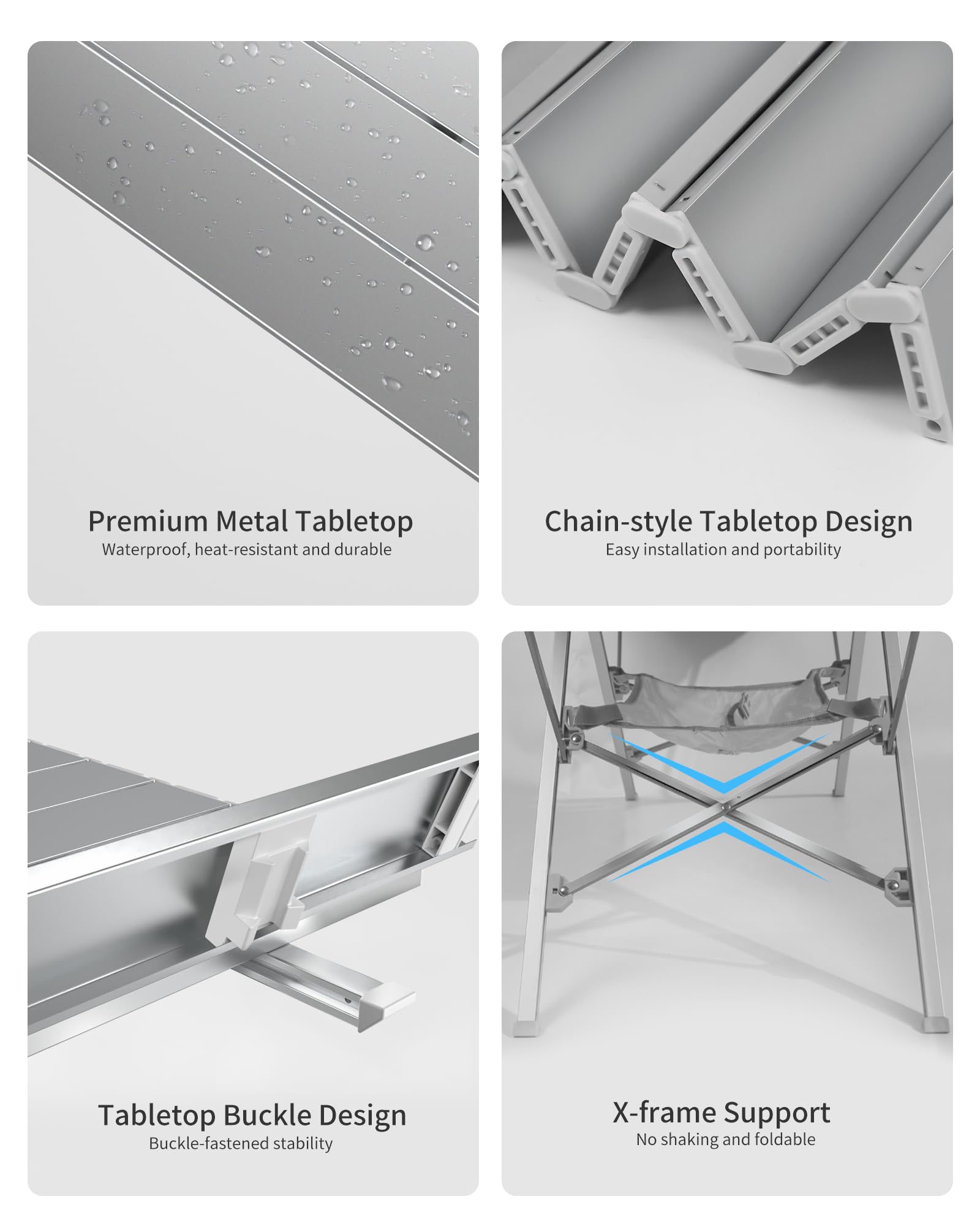 ONEFOREST lightweight foldable table at beach or BBQ session