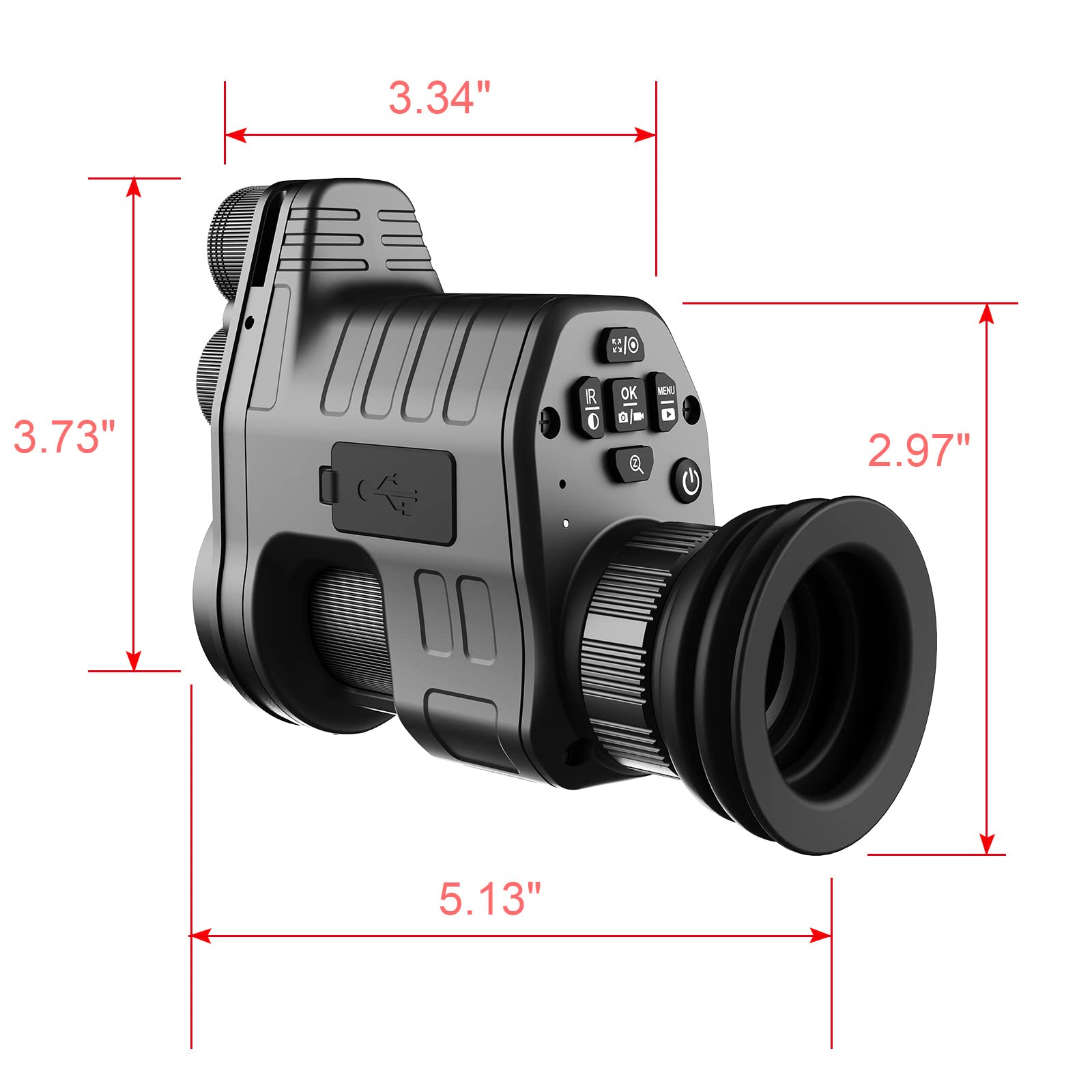 oneleaf.ai NV100 features up to 70 mm eye relief for comfort.