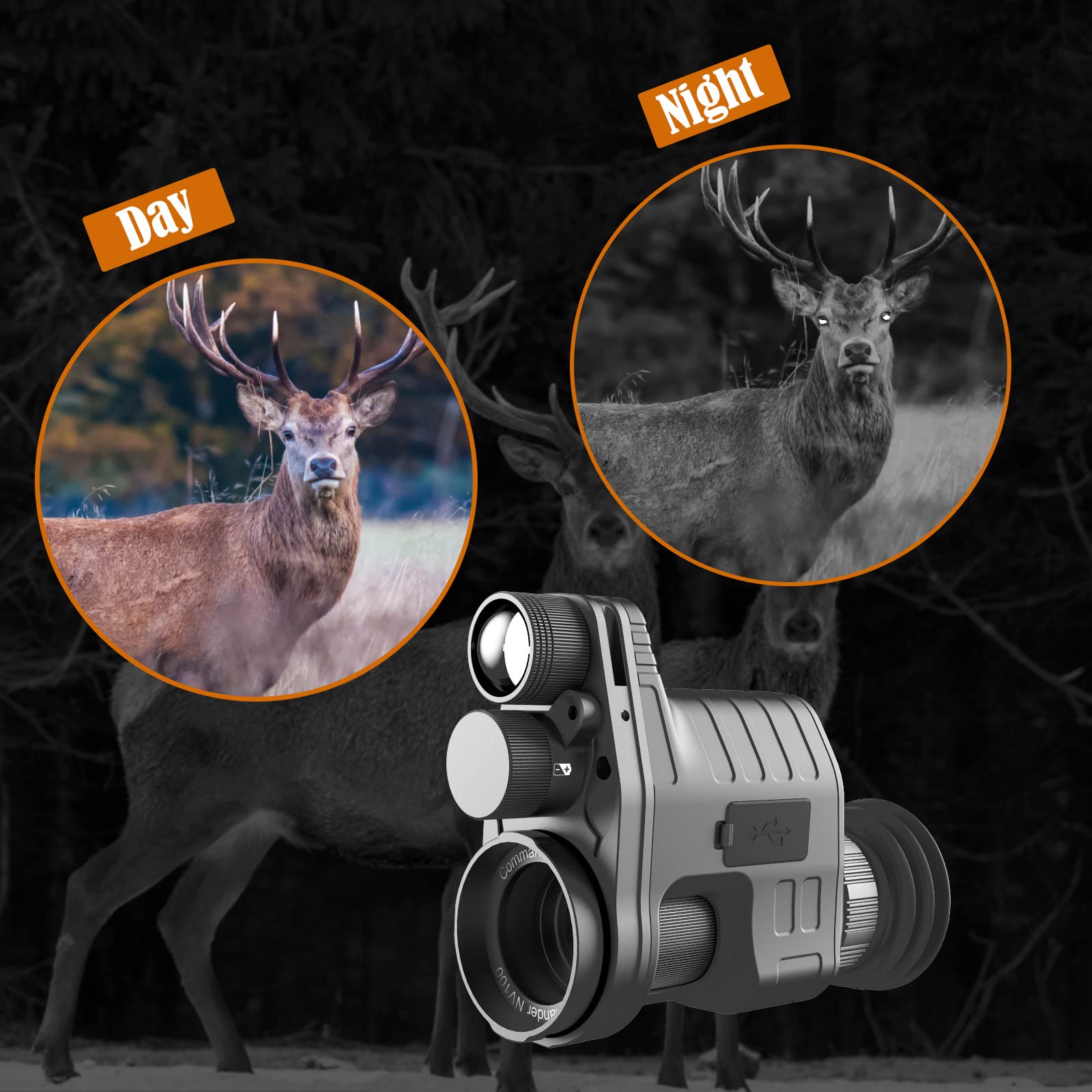 oneleaf.ai NV100 in field setup for long-range clarity during hunting.