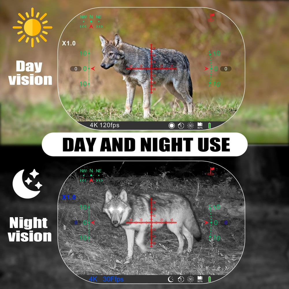 oneleaf.ai NV400 Eagle night range up to 437 yards with adjustable illumination.