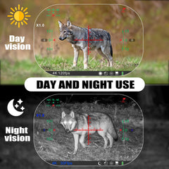 oneleaf.ai NV400 Eagle night range up to 437 yards with adjustable illumination.