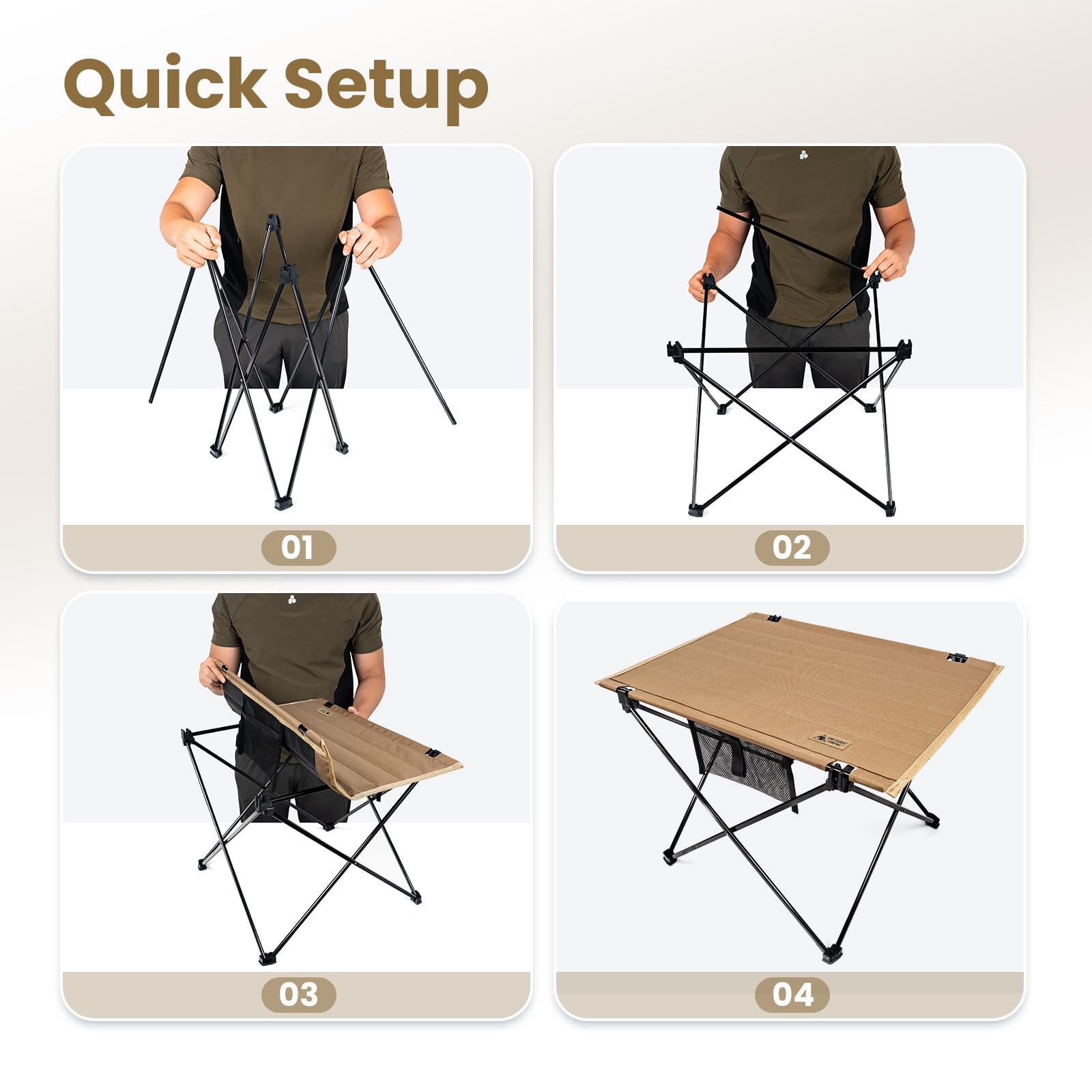 ONETIGRIS CampMate lightweight 2.87 lbs for easy backpacking and quick setup.