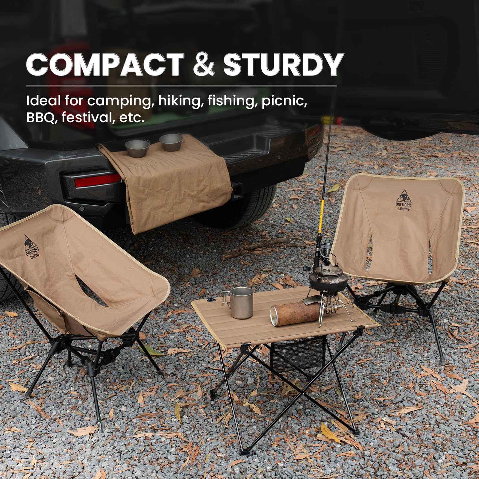 ONETIGRIS CampMate portable bag promotes organized travel and easy transport.