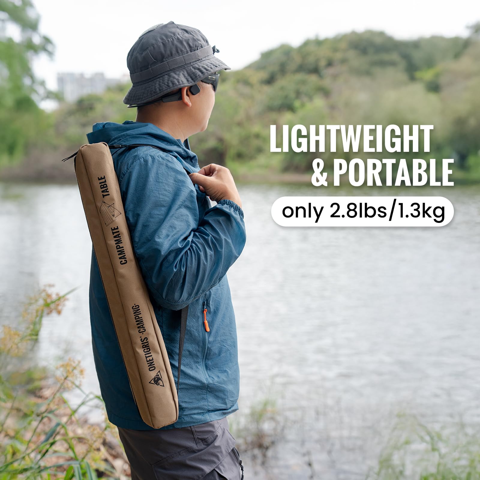 ONETIGRIS CampMate top is water-resistant for easy cleanup after meals.