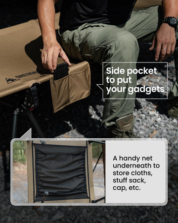 ONETIGRIS SUPRANUBIS side pocket keeps essentials within reach