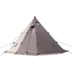 OneTigris 6-person teepee tent setup view showing roomy interior for family camping.