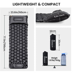 ONETIGRIS Blackcrystal snap-button design connects two pads into a double bed