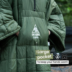 ONETIGRIS camping blanket-compression-sack-packability packs down ultra-light