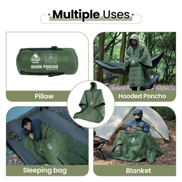ONETIGRIS camping blanket-travel-pillow-use doubles as a compact pillow