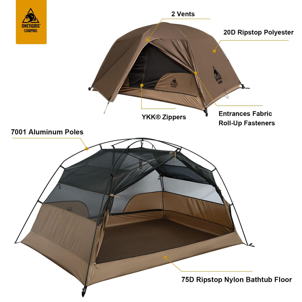 OneTigris COSMITTO rainfly providing weather protection and quick shelter