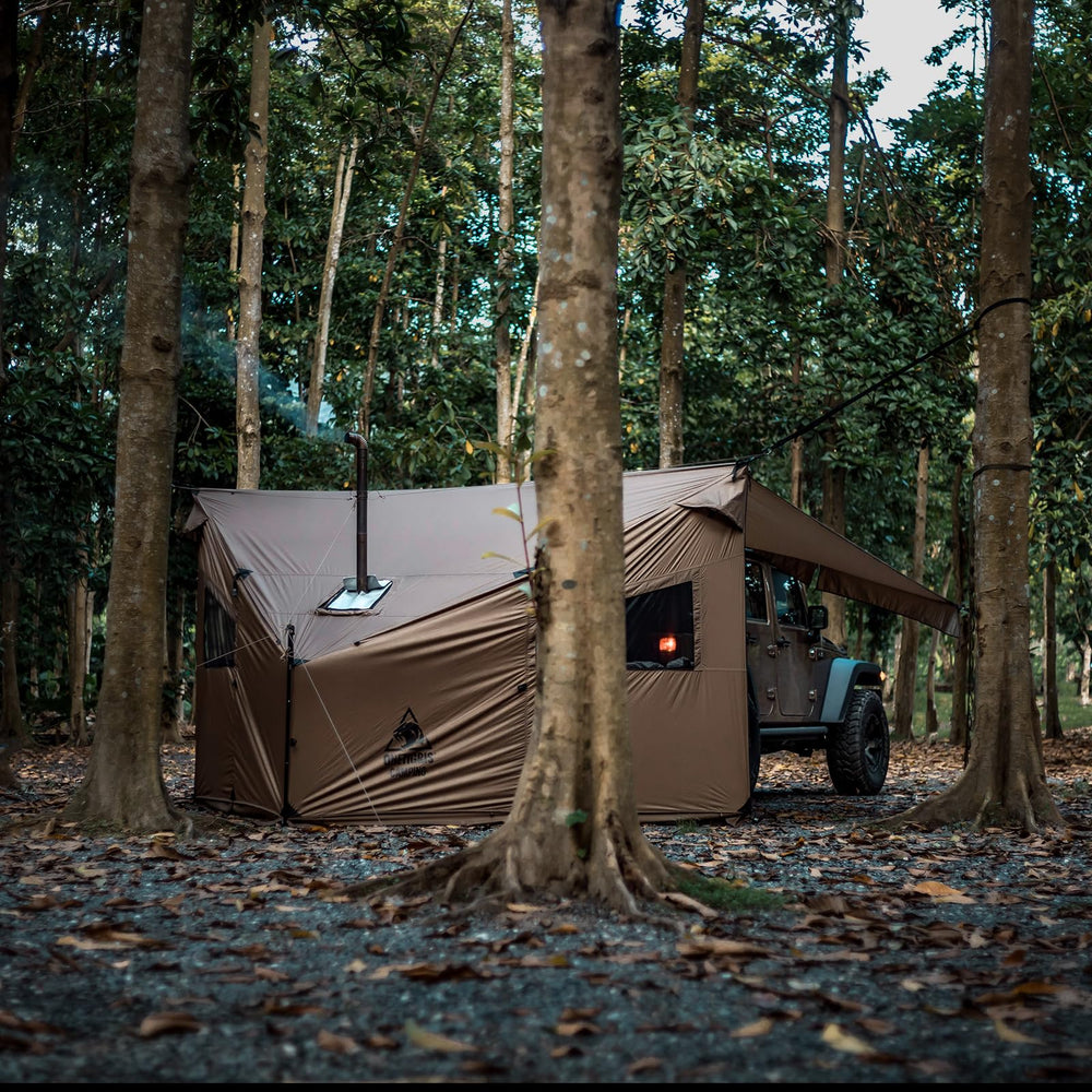 OneTigris COZSHACK gear-kit-ready tent includes pegs, lines, and bags for quick setup.