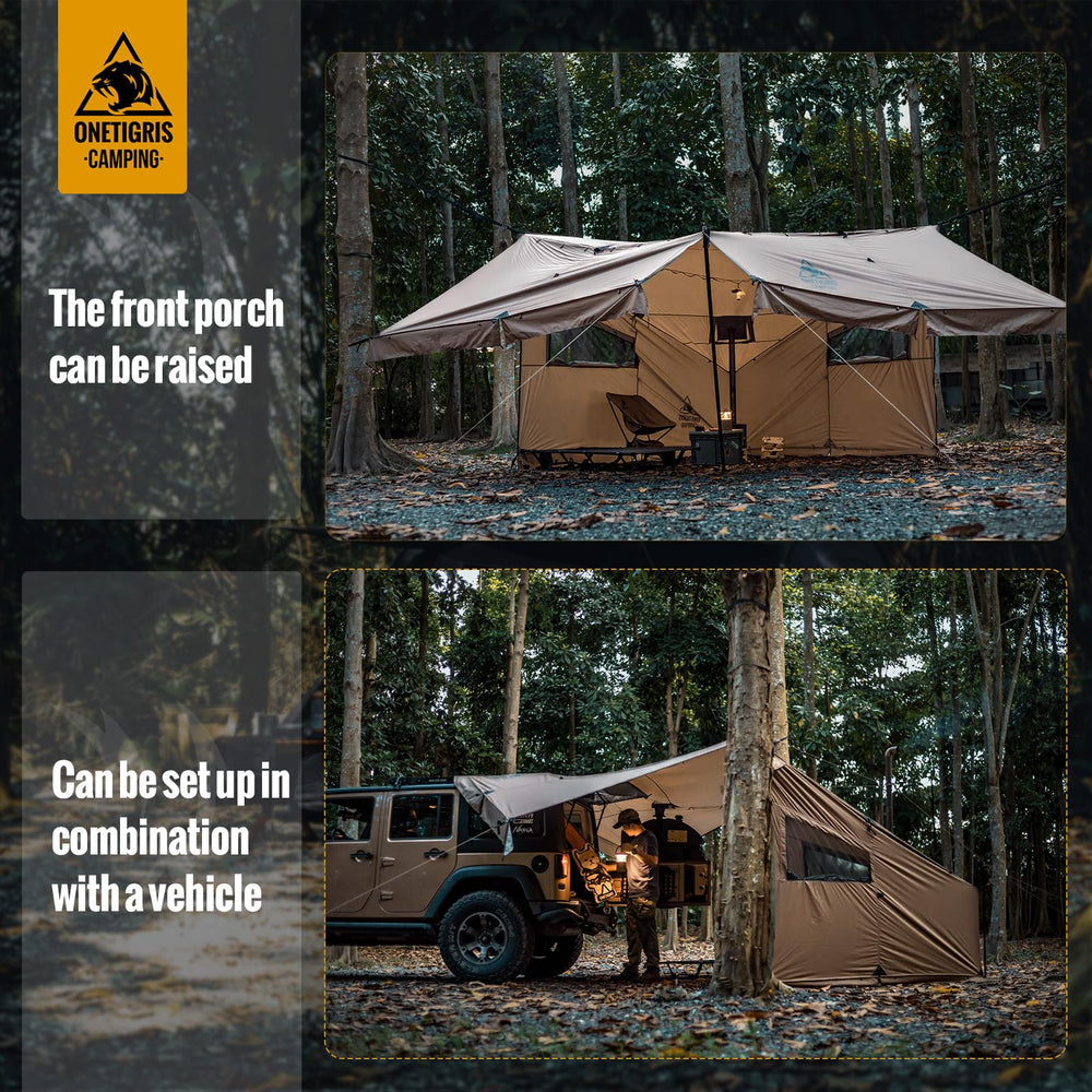OneTigris COZSHACK packaged-size compact and easy to transport for trips.