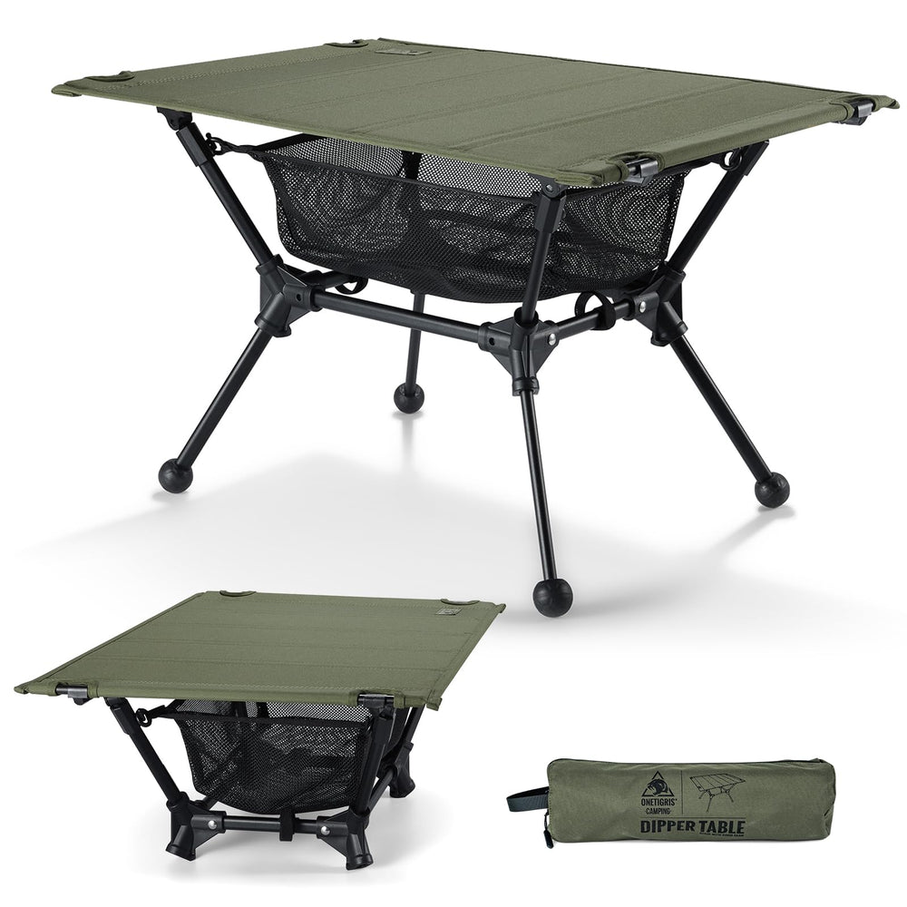 ONETIGRIS Dipper heat-resistant surface supports hot dishes during picnics.