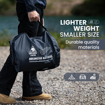 ONETIGRIS Dreamstar compact packaging reduces bulk for backpacking or car camping.