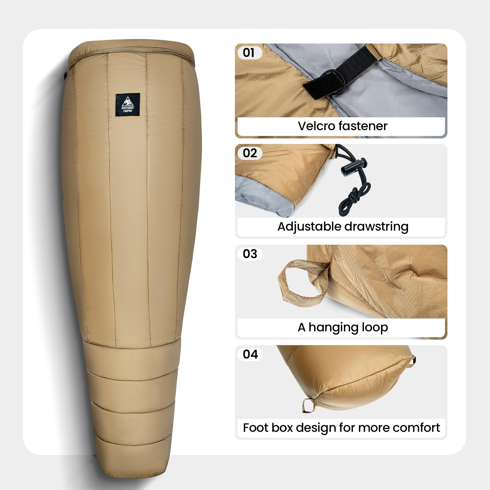 OneTigris Featherlite Quilt baffled construction improves warmth distribution