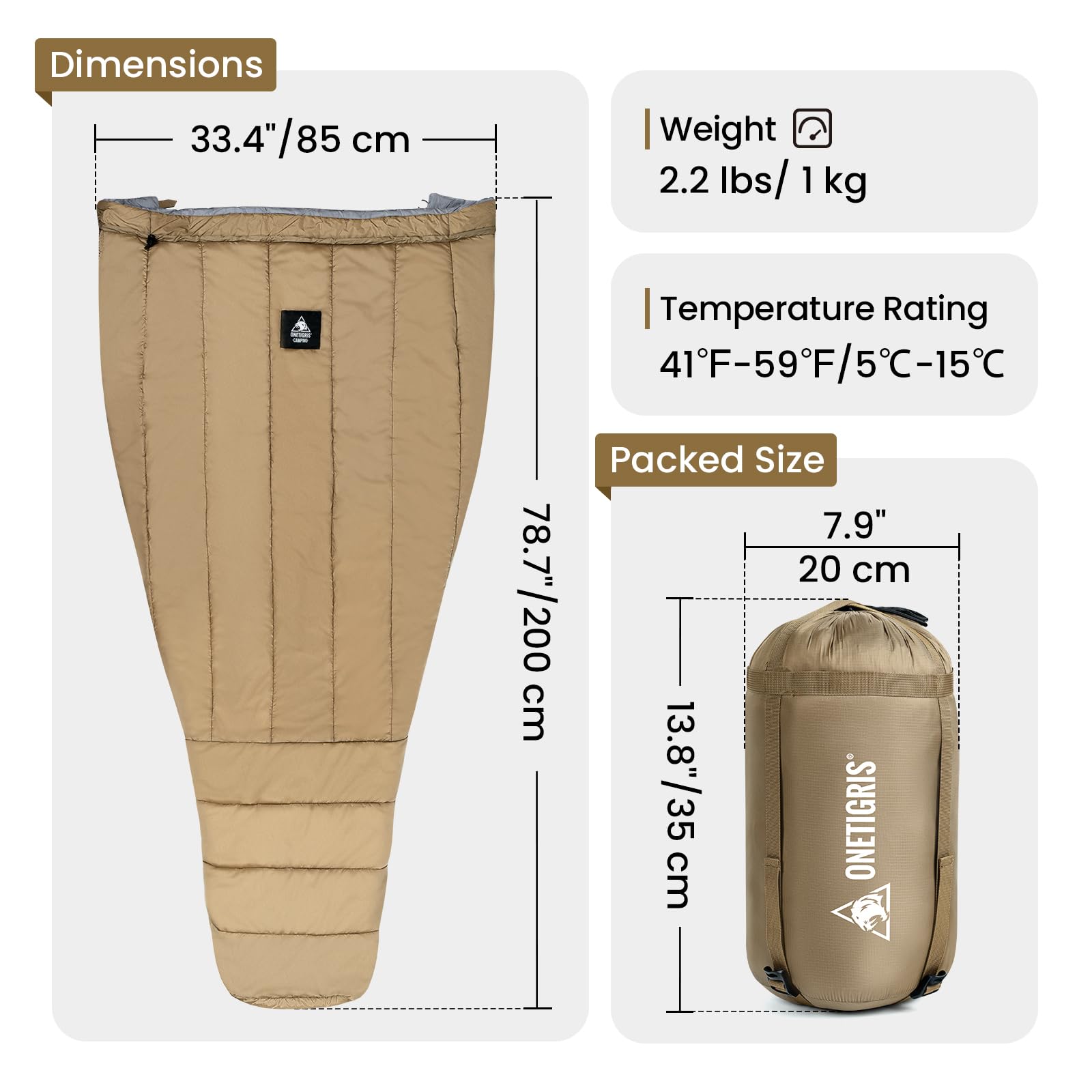 OneTigris Featherlite Quilt hammock-ready setup for hammock campers