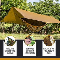 OneTigris Hideout Underquilt weight highlights light travel for backpacking