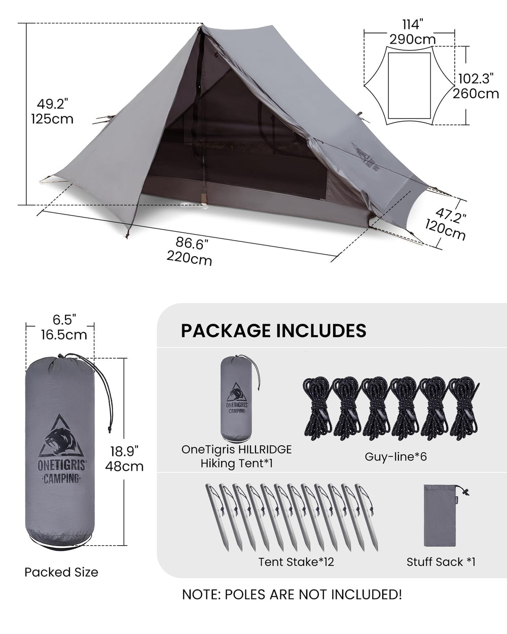 OneTigris HillRidge packed size demonstrates compact storage for travel.