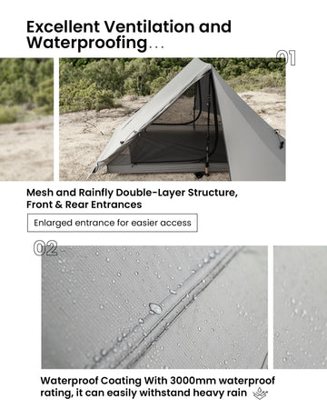 OneTigris HillRidge waterproof fabric and taped seams protect against drizzle.