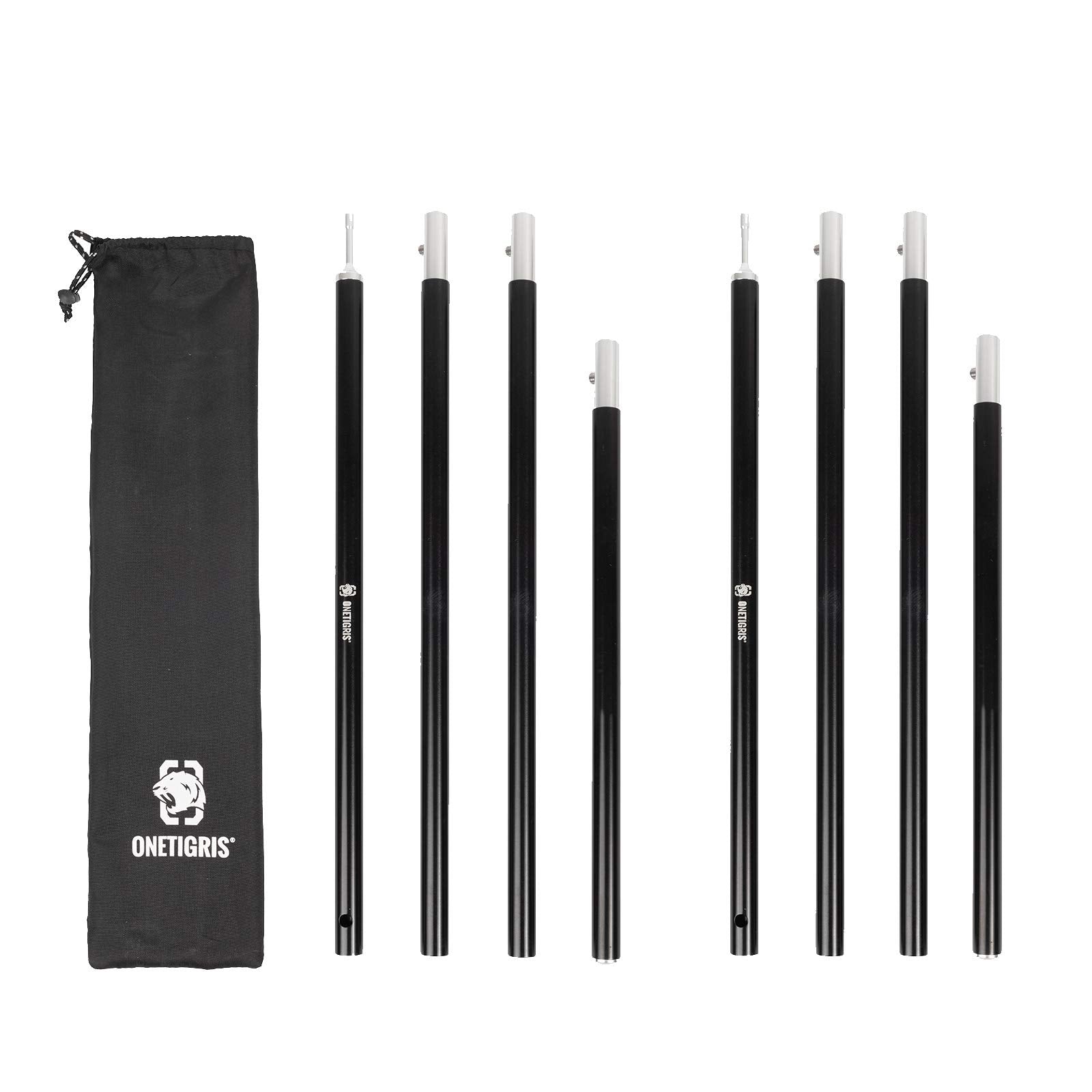 OneTigris lightweight tent poles assembly demonstrates quick setup.