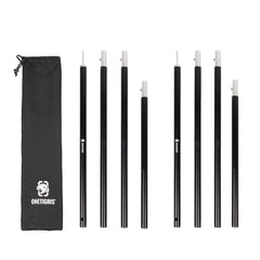 OneTigris lightweight tent poles assembly demonstrates quick setup.