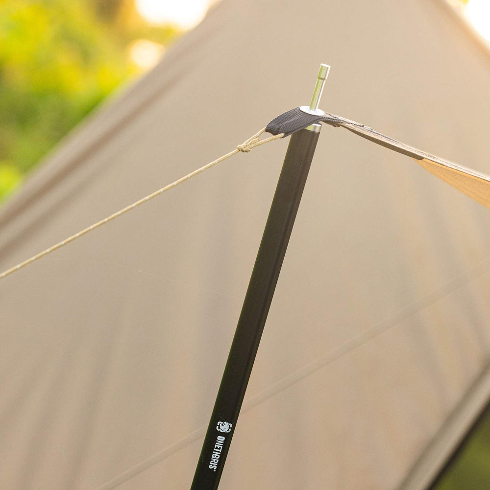 OneTigris lightweight poles compatible with Smokey Hut hot tent setups.