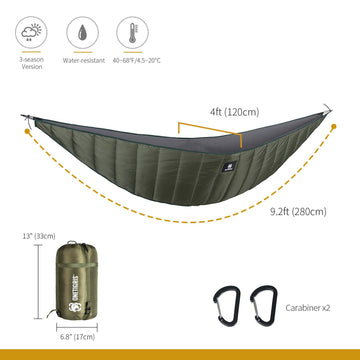 OneTigris polyester-fill underquilt interior insulation