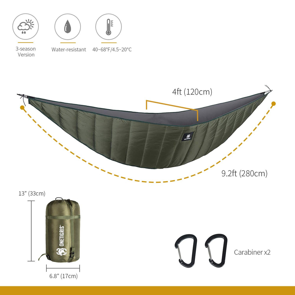 OneTigris polyester-fill underquilt interior insulation