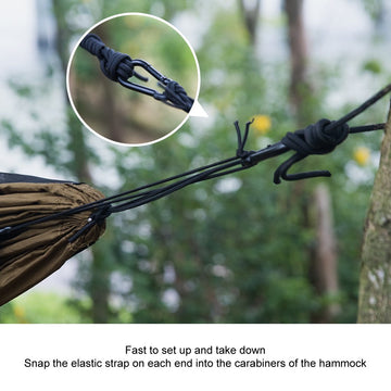 OneTigris underquilt quick setup with loops and carabiners