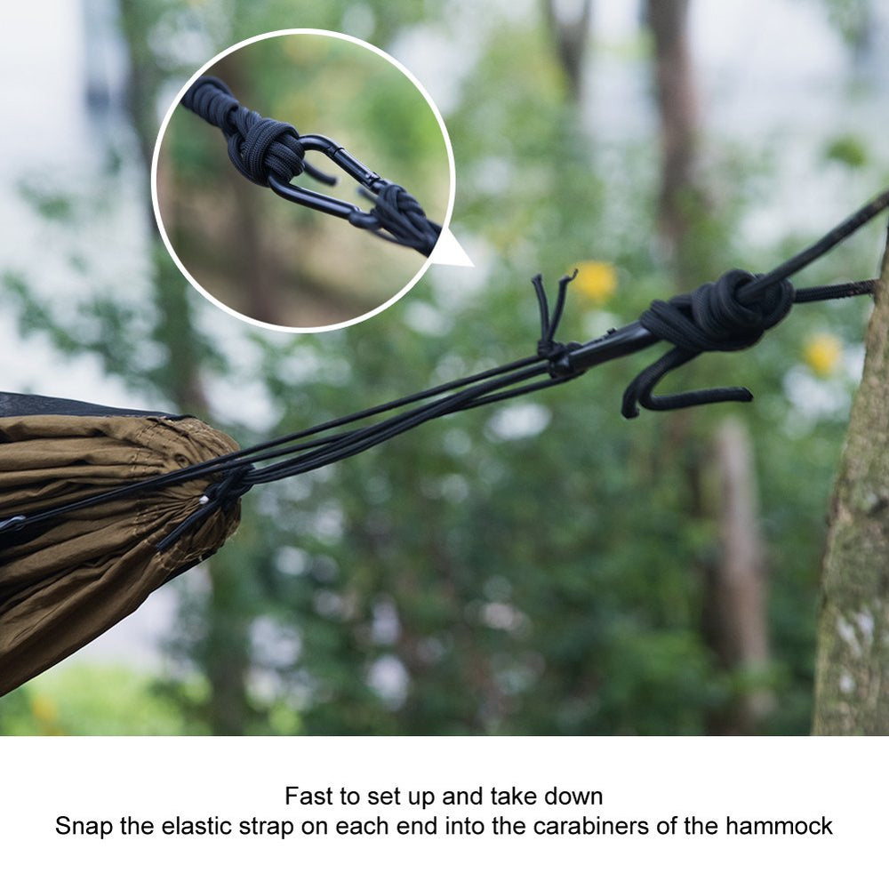 OneTigris underquilt quick setup with loops and carabiners