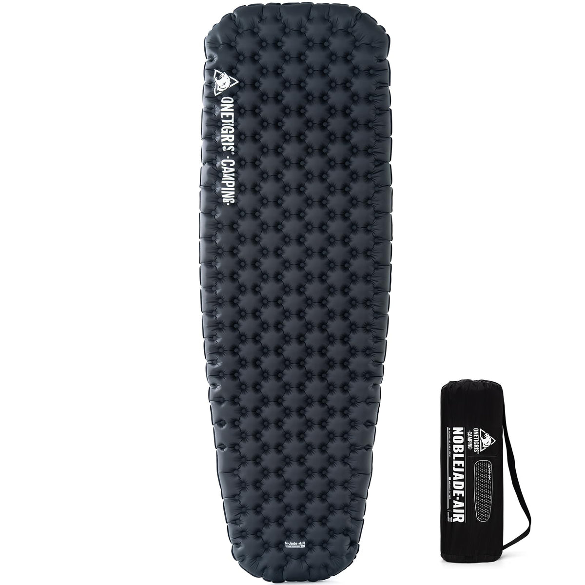 ONETIGRIS Noblejade insulated sleeping pad full setup demonstrates warm, comfortable camping sleep.