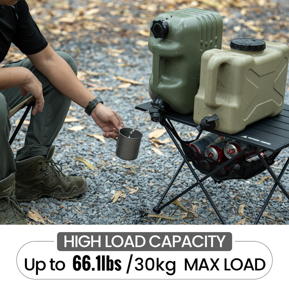 ONETIGRIS portable camping table dimensions highlight generous surface area.