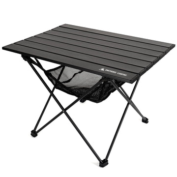 ONETIGRIS portable camping table folded for compact carry and storage.