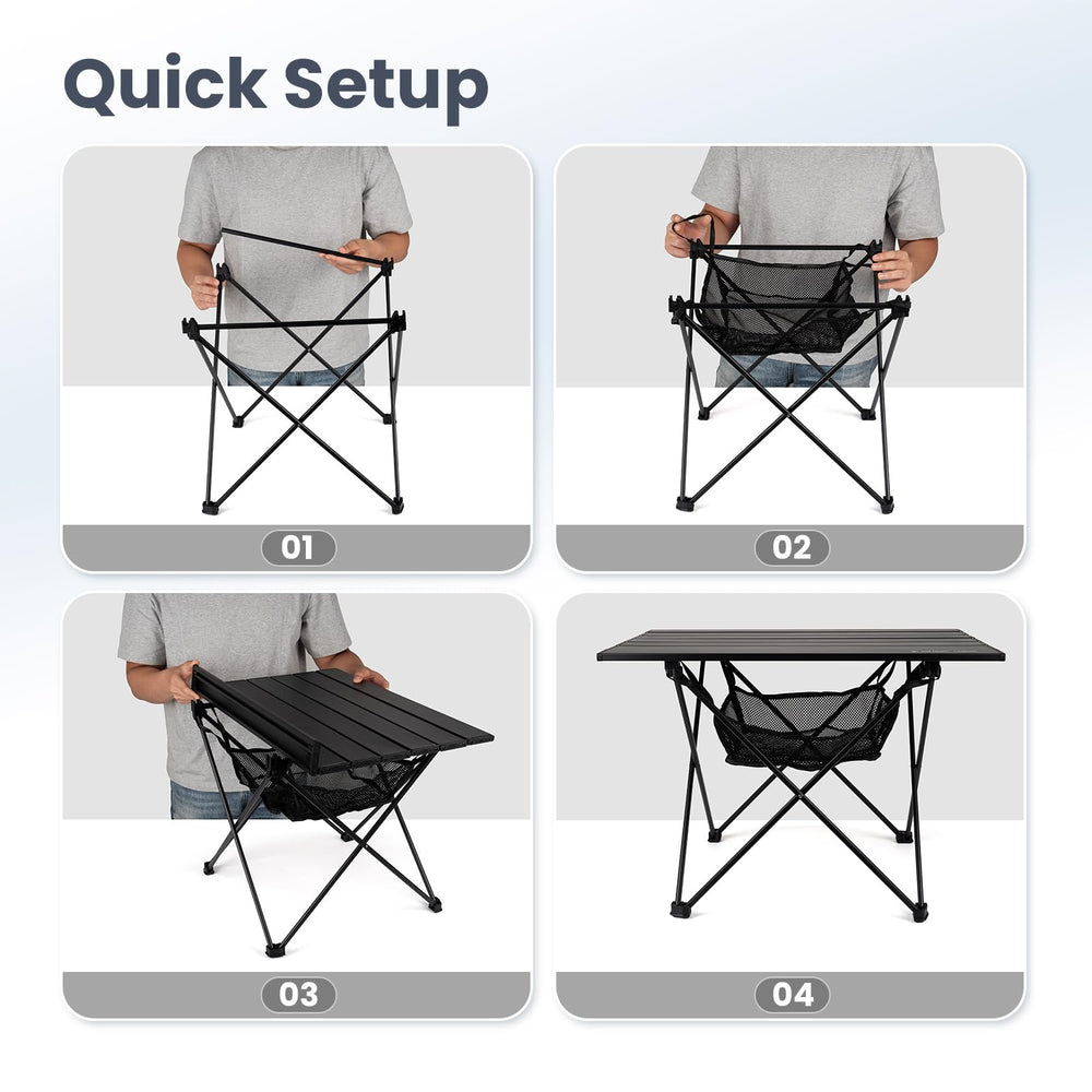 ONETIGRIS portable camping table weight is 3.1 pounds for easy packing.