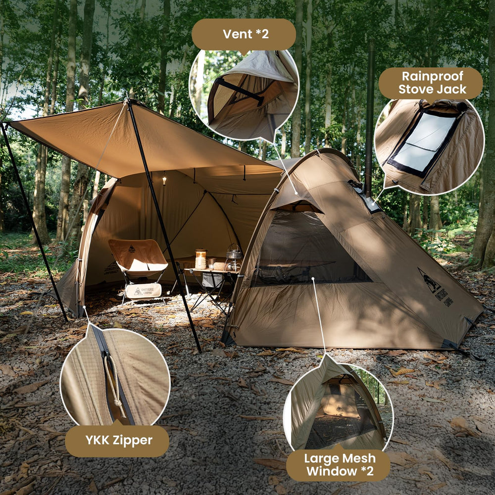 OneTigris Raven Nest cozy sleeping zones and living area ready for gear.