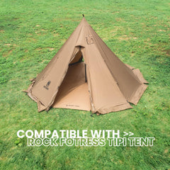 ONETIGRIS Rock Fortress footprint 210D fabric close-up shows durable, tear-resistant construction