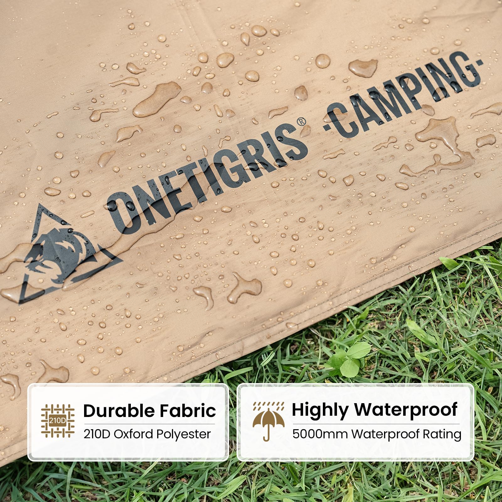 ONETIGRIS Rock Fortress footprint moisture barrier helps keep gear dry