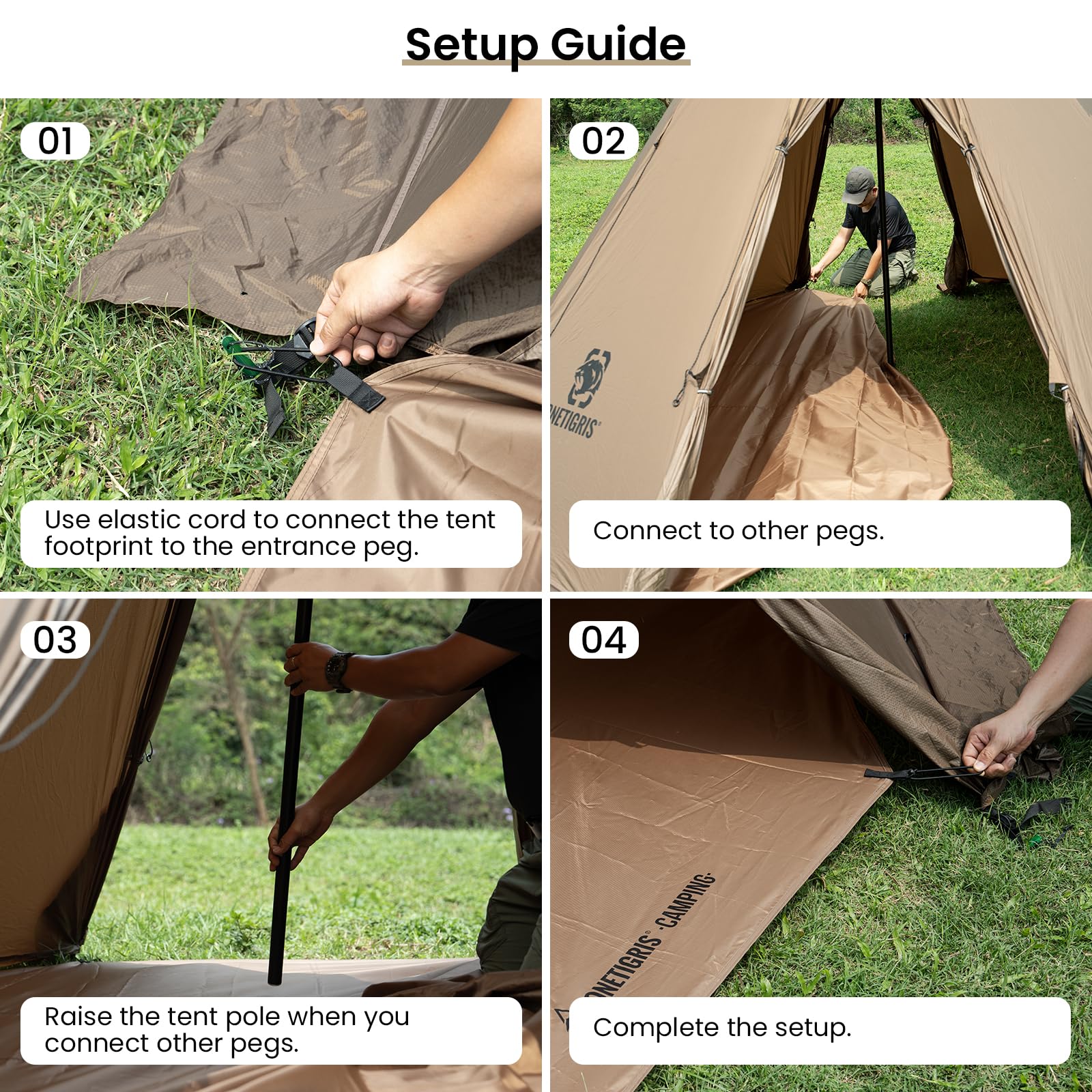 ONETIGRIS Rock Fortress footprint tent base protection against abrasions