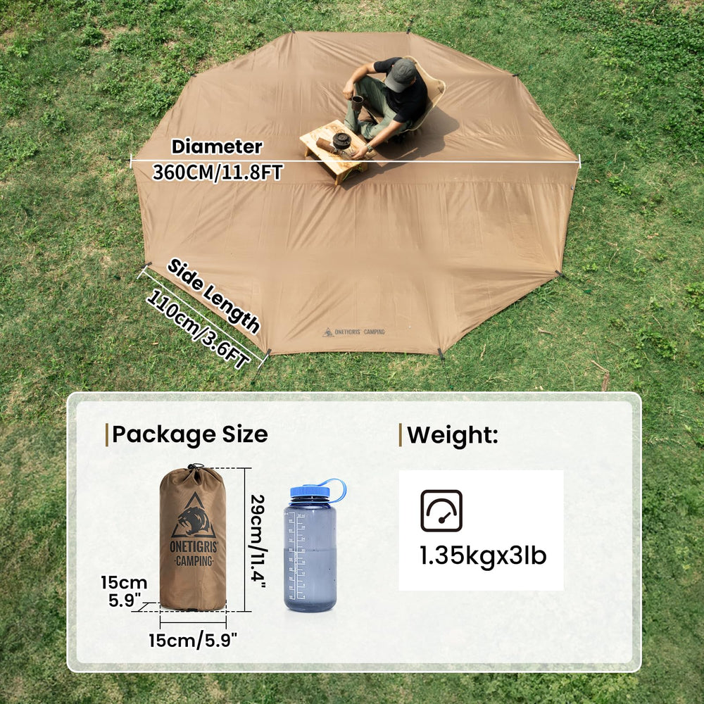 ONETIGRIS Rock Fortress footprint 5000mm waterproof rating for weather-ready protection